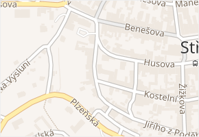 Boženy Němcové v obci Stříbro - mapa ulice