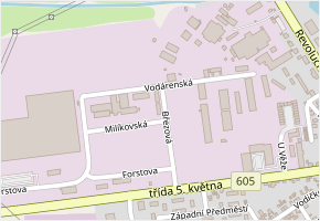 Březová v obci Stříbro - mapa ulice