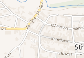 Dostojevského v obci Stříbro - mapa ulice