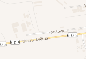 Forstova v obci Stříbro - mapa ulice