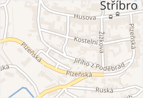 Kostelní náměstí v obci Stříbro - mapa ulice