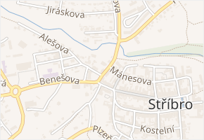 Luční v obci Stříbro - mapa ulice