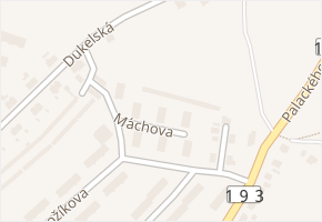 Máchova v obci Stříbro - mapa ulice