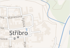 Mánesova v obci Stříbro - mapa ulice