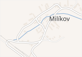 Milíkov v obci Stříbro - mapa části obce