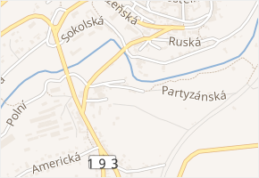 Partyzánská v obci Stříbro - mapa ulice
