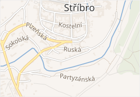 Ruská v obci Stříbro - mapa ulice