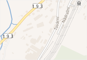 Tovární v obci Stříbro - mapa ulice
