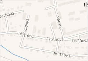 Třešňová v obci Stříbro - mapa ulice