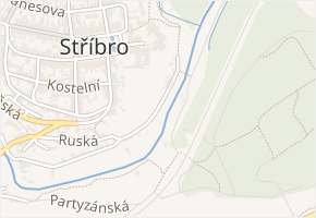 U Červené lávky v obci Stříbro - mapa ulice