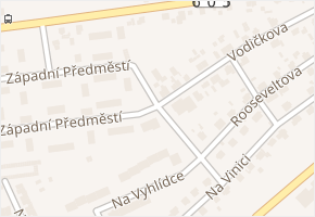 Západní Předměstí v obci Stříbro - mapa ulice