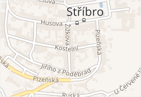 Žižkova v obci Stříbro - mapa ulice
