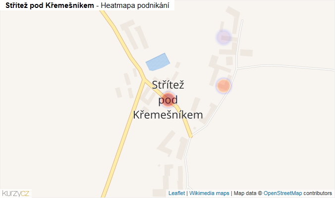 Mapa Střítež pod Křemešníkem - Firmy v části obce.