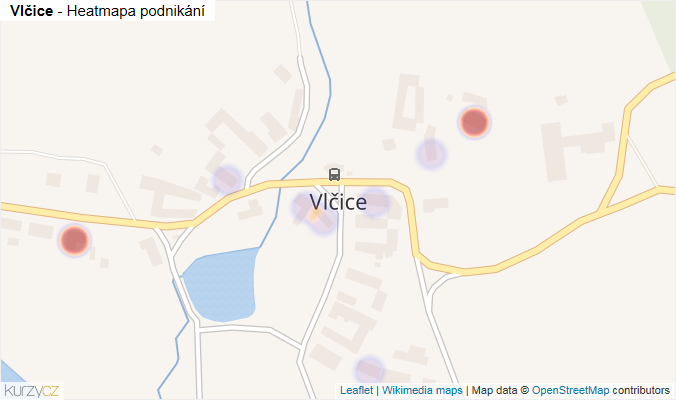 Mapa Vlčice - Firmy v části obce.