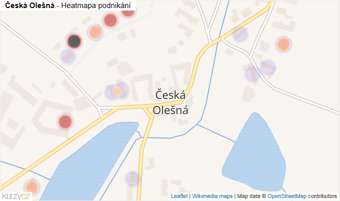 Mapa Česká Olešná - Firmy v části obce.