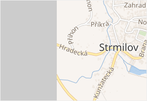 Hradecká v obci Strmilov - mapa ulice