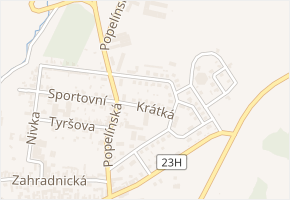 Krátká v obci Strmilov - mapa ulice