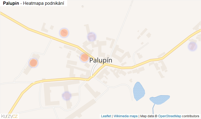 Mapa Palupín - Firmy v části obce.
