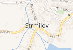 Strmilov v obci Strmilov - mapa části obce