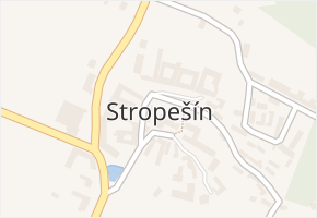 Stropešín v obci Stropešín - mapa části obce