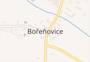 Bořeňovice v obci Struhařov - mapa části obce