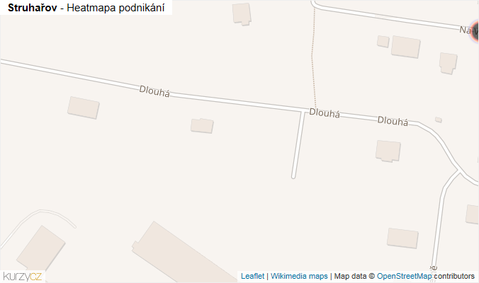 Mapa Struhařov - Firmy v obci.