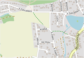 Krátká v obci Struhařov - mapa ulice