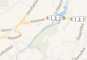 Mikešova v obci Struhařov - mapa ulice