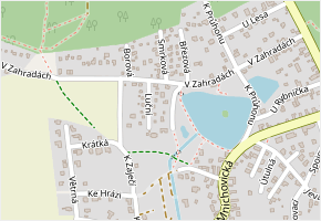 Pod rybníkem v obci Struhařov - mapa ulice