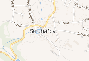 Školní náměstí v obci Struhařov - mapa ulice