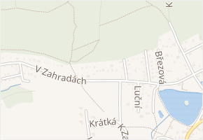 V Zahradách v obci Struhařov - mapa ulice
