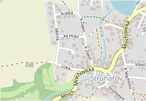 Ve Svahu v obci Struhařov - mapa ulice