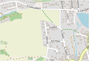 Větrná v obci Struhařov - mapa ulice