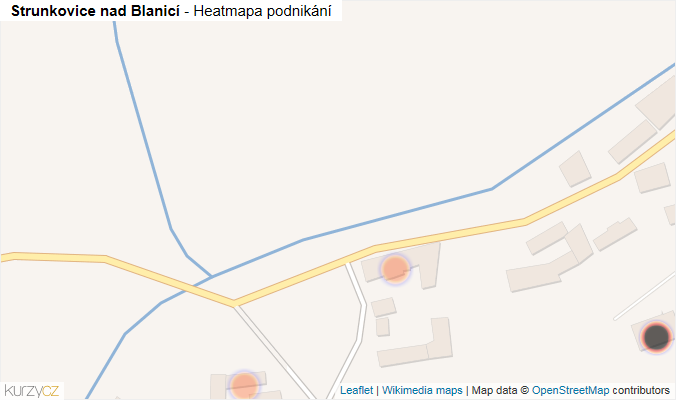 Mapa Strunkovice nad Blanicí - Firmy v obci.