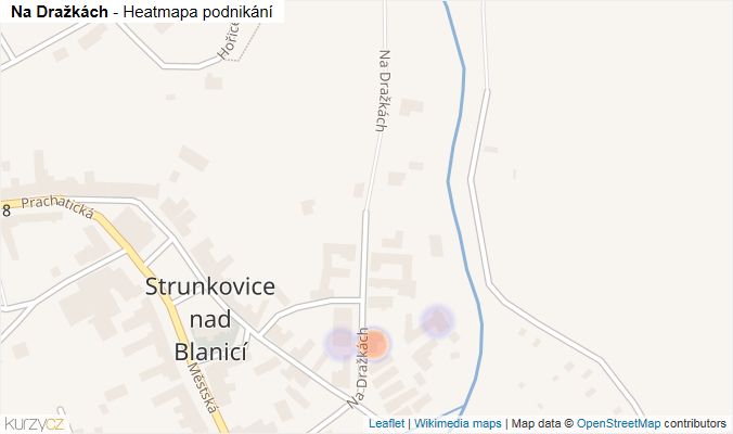 Mapa Na Dražkách - Firmy v ulici.