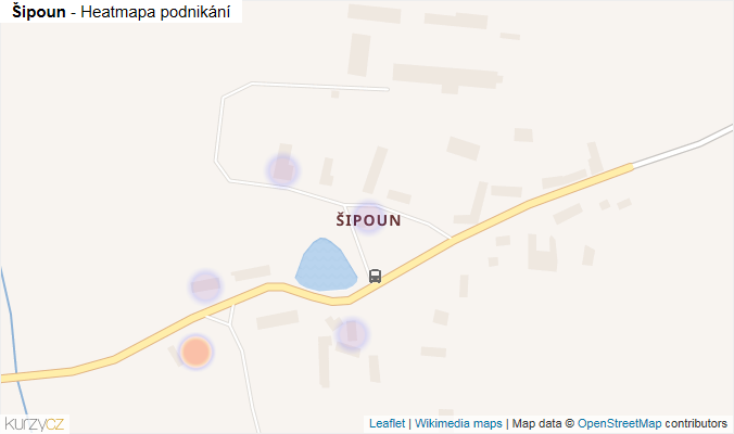 Mapa Šipoun - Firmy v části obce.