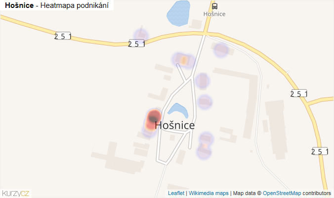 Mapa Hošnice - Firmy v části obce.