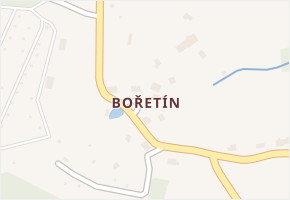 Bořetín v obci Stružnice - mapa části obce