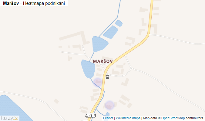 Mapa Maršov - Firmy v části obce.