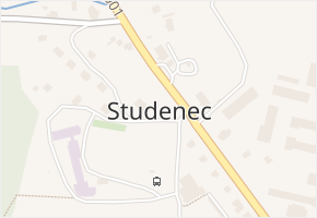 Studenec v obci Studenec - mapa části obce