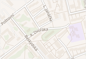 A. Dvořáka v obci Studénka - mapa ulice