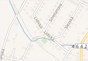 Lidická v obci Studénka - mapa ulice