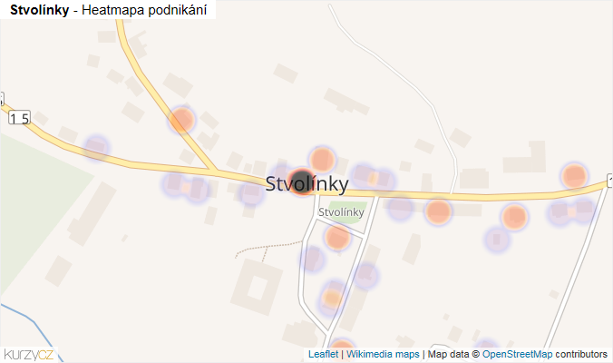Mapa Stvolínky - Firmy v části obce.