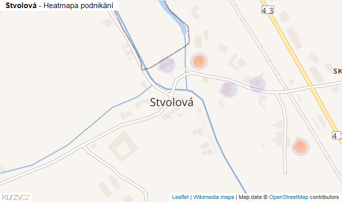 Mapa Stvolová - Firmy v části obce.