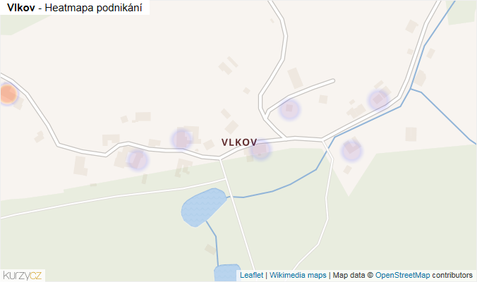 Mapa Vlkov - Firmy v části obce.
