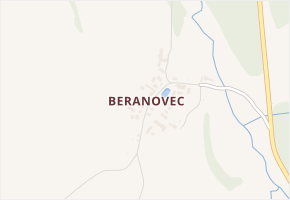 Beranovec v obci Suchá - mapa části obce