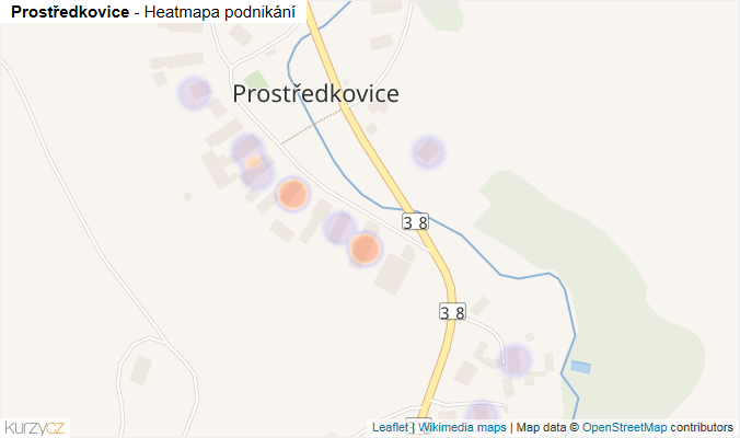 Mapa Prostředkovice - Firmy v části obce.