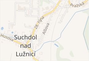 Alšova v obci Suchdol nad Lužnicí - mapa ulice