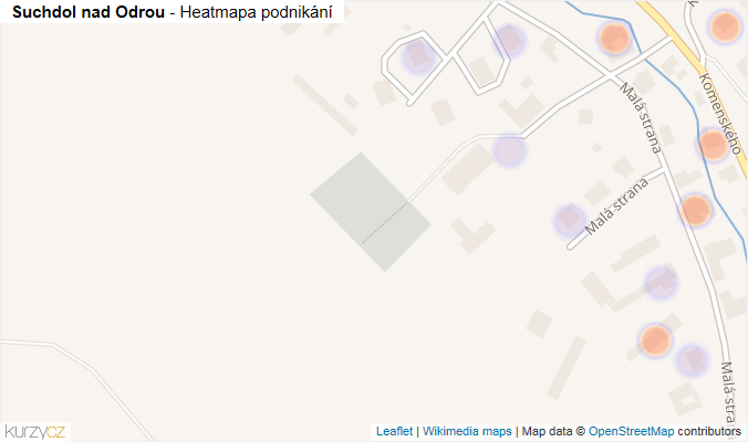 Mapa Suchdol nad Odrou - Firmy v obci.