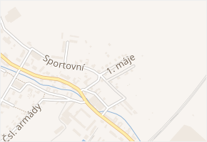 1. máje v obci Suchdol nad Odrou - mapa ulice